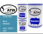 Preview: Chevrolet, Blue Metallic, 24U / 9527 / 38A: 500ml Lackdose + 500ml Klarlack + 250ml Härter - Set, von ATW Autoteile West.